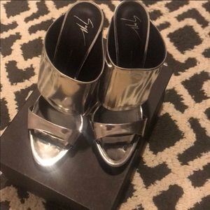 giuseppe silver sandals